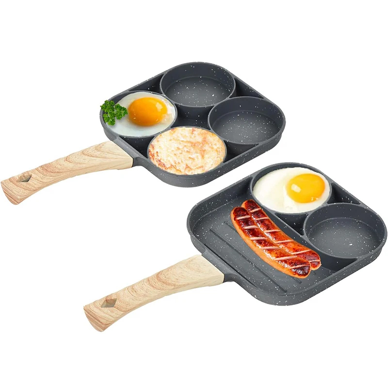 Egg Separator Tool - Wajan Penggorengan Telur Pancake 4 Cup,
