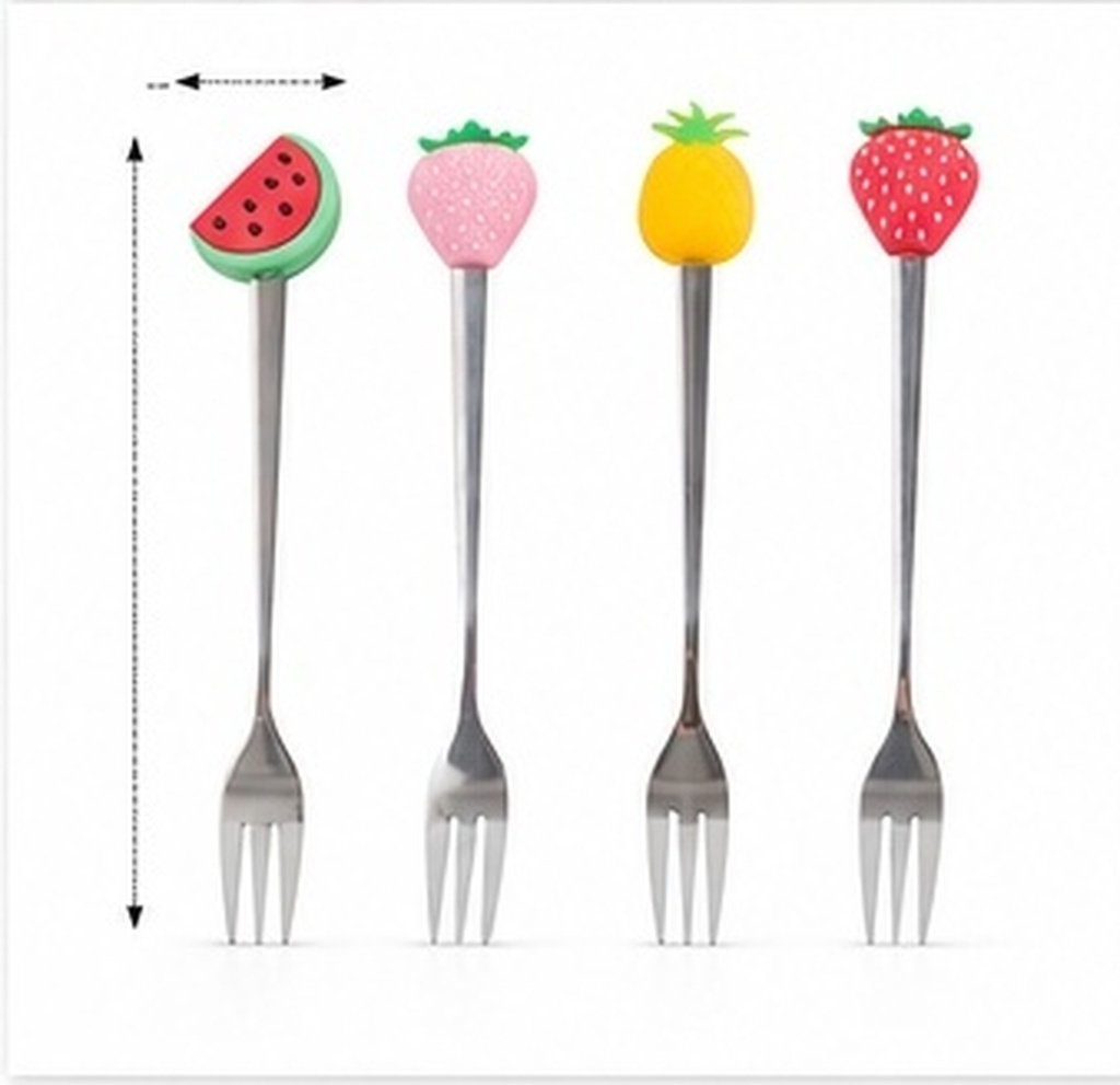 4 Buah Garpu Buah Baja Tahan K - Kitchen Gadgets Gold ulasan dan harga